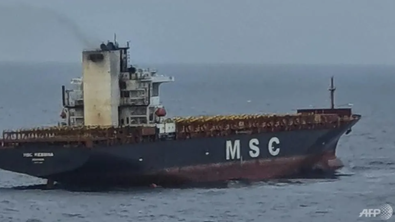 Cargo ship fire incident