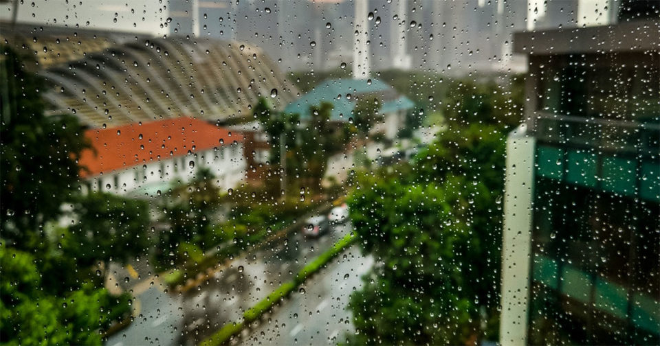Singapore rainy new year 2022
