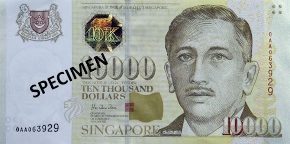 $10000 singapore dollar note