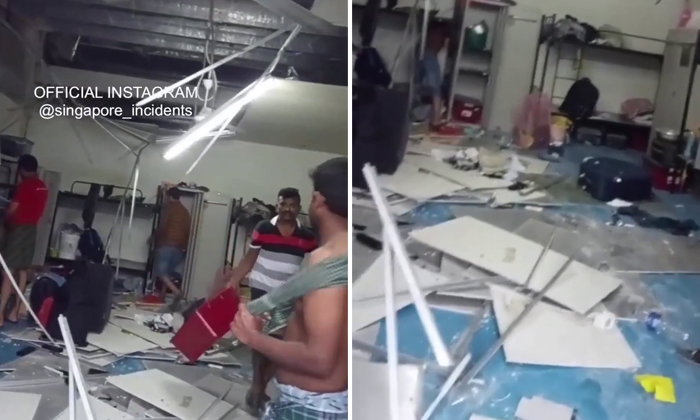 Woodlands dormitory false ceiling collapses