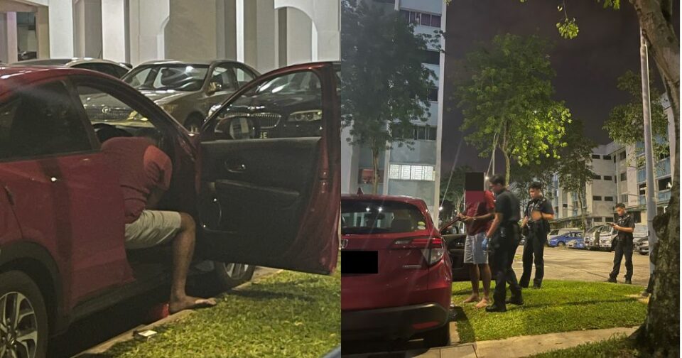 drunk-man-yishun-honking-car arrest