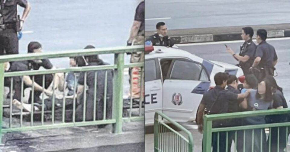 Kallang river Woman rescued police apprehend