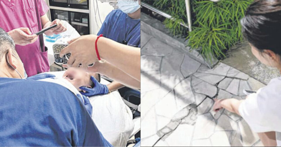Toddler, 2, falls on Sengkang pavement with cracked tiles, gets 24 stitches on forehead