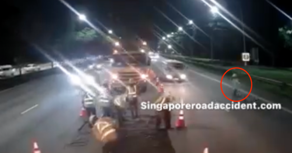 Construction worker hospitalised lorry